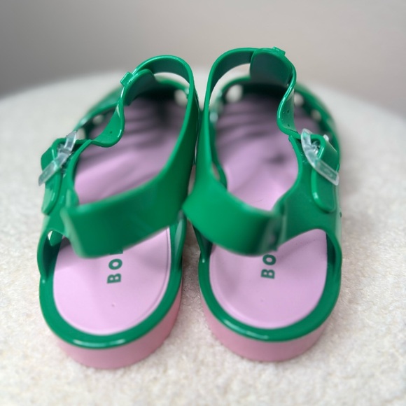 Boden Jelly Shoe Rich Emerald/ Soft Pink size 38 ( US 8) - Picture 7 of 8